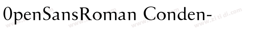 0penSansRoman Conden字体转换